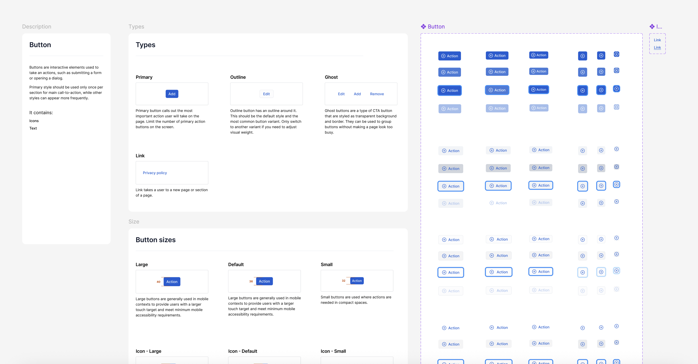 Amazon Q for Business interface showing design system components